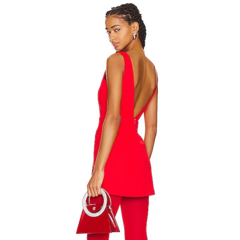NWT REVOLVE L’Academie by Marianna Arley Dress in Red with Pockets and Low Back - Picture 3 of 4